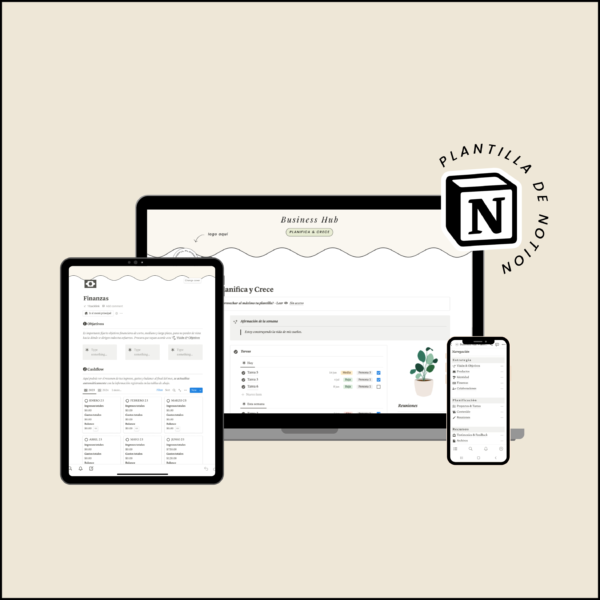 Business Hub: Planifica & Crece (Plantilla de Notion)